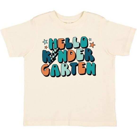 Hello Kindergarten Back to School Short Sleeve Graphic Tee 5/6Y - Picture 1 of 2